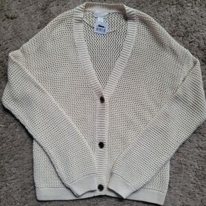 Caslon Cream Button-Up Cardigan